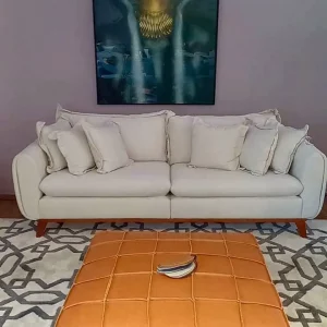 Galpão Decora - Sofá estilo Living, assento fixo, codigo PCSS