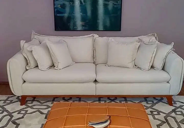 Galpão Decora - Sofá estilo Living, assento fixo, codigo PCSS